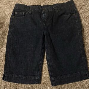 J. CREW size 2 blue, mid-length shorts.